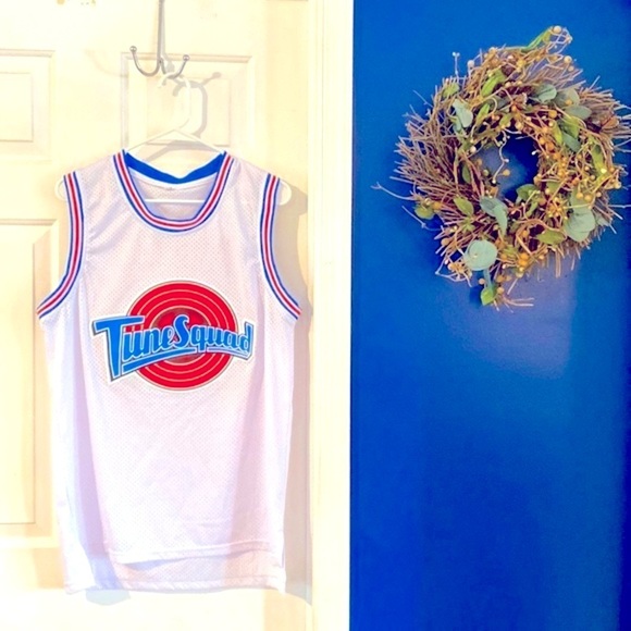 Retro #23 Jordan Space Jam Tune Squad Basketball Jersey White Throwback Stitched - Picture 1 of 7